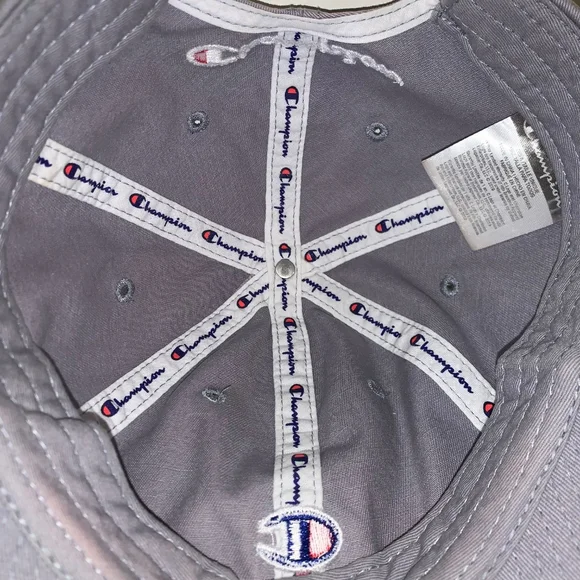 CHAMPION Classic Gray Adjustable Hat Cap - Picture 6 of 6